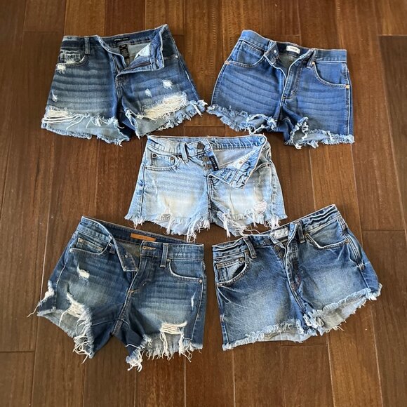 Designer Jean Shorts size 24 - 5 pair $60 or $15 each - Picture 1 of 3